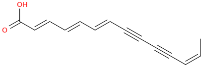 2,4,6,12 tetradecatetraene 8,10 diynoic acid, (e,e,e,z) 